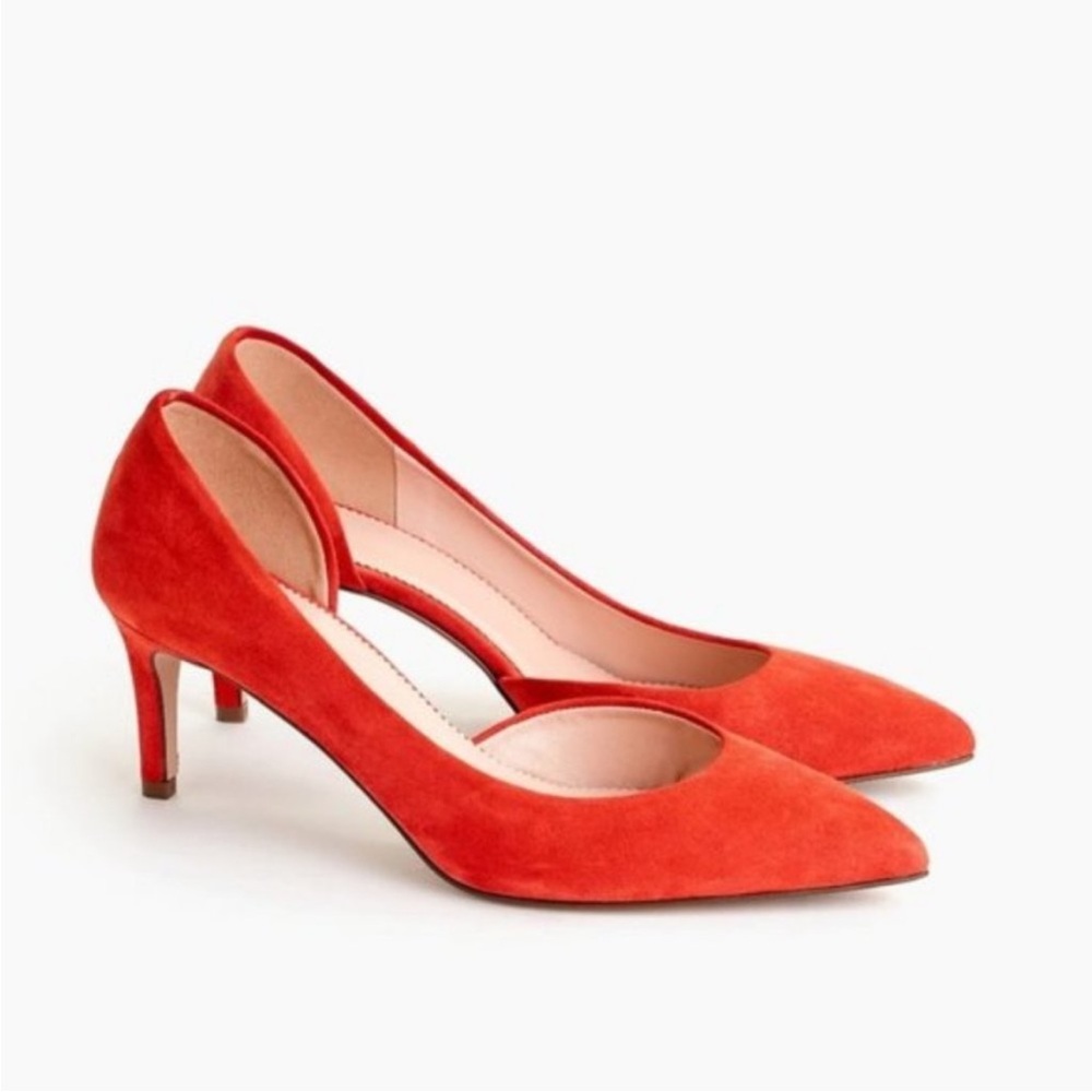 🎉 JCREW NEW! Colette Suede 👠Heels 65mm
Bright Cerise Sz9.5 Holiday Ready!